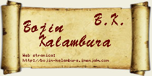 Bojin Kalambura vizit kartica